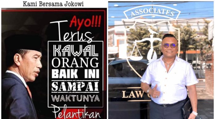 Panglima Hukum Togar Situmorang: Saya bersama JOKOWI, Mari Bersatu Cegah Grand Design Gagalkan Pelantikan Presiden