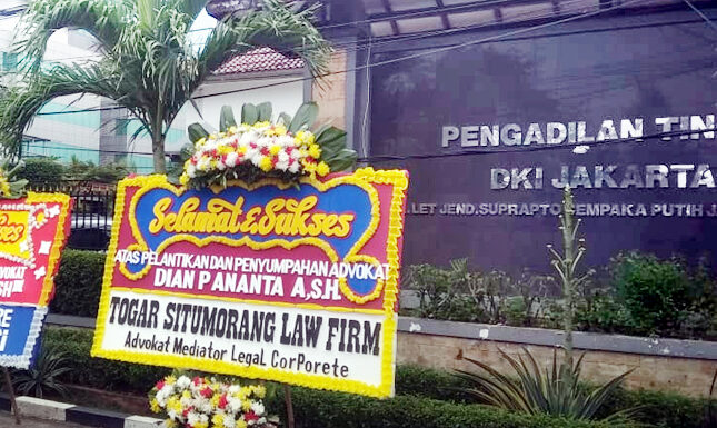Togar Situmorang Ucapkan Selamat Atas Pengangkatan Sumpah Advokat Dian Ananta di Pengadilan Tinggi DKI Jakarta