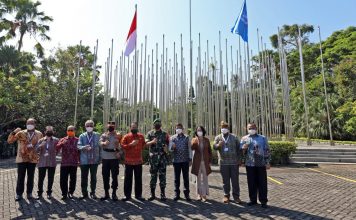 GPDRR 2022, Bendera Merah Putih dan Bendera PBB Berkibar di Bali