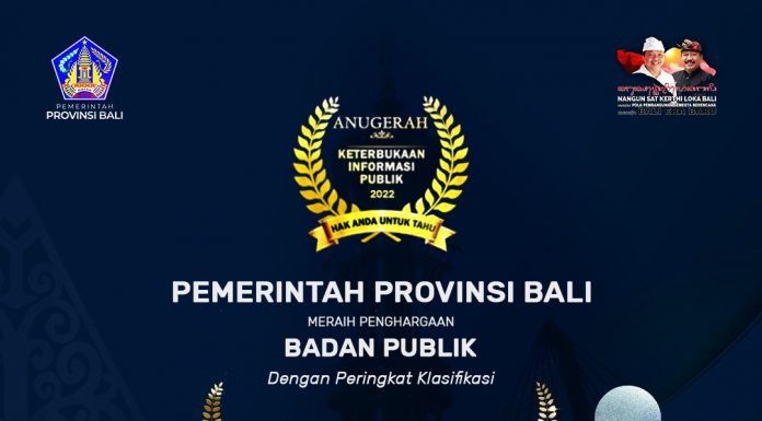 Anugerah Monev KIP Badan Publik 2022, Pemerintah Provinsi Bali Kembali Raih Predikat Informatif