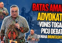 Ujian Imunitas Advokat di Balik Perkara Togar Situmorang
