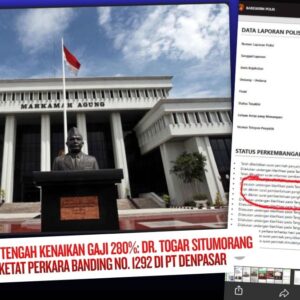 Ironi Suap Hakim di Tengah Kenaikan Gaji 280%: Dr. Togar Situmorang Desak Pengawasan Ketat Perkara Banding di PT Denpasar