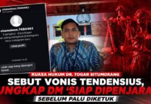Kuasa Hukum Togar Situmorang Sebut Vonis Tendensius, Ungkap DM ‘Siap Dipenjara” Sebelum Palu Diketuk