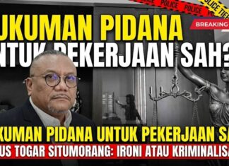 Menakar Ironi Hukum: Kasus Dr. Togar Situmorang dan Ancaman Kriminalisasi Profesi Advokat